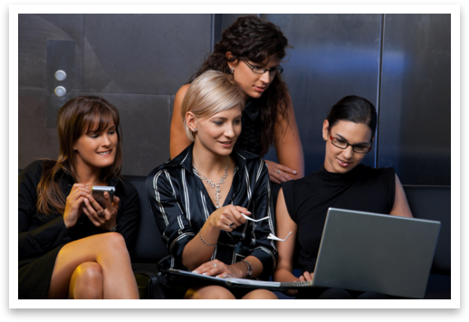 Ladies enjoying their work